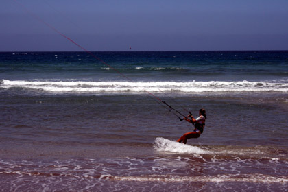 Kiteboard, departure in Famara